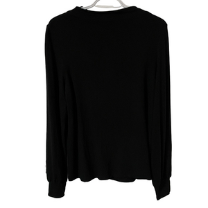 Encircled Black Long Sleeve Top Size Medium
